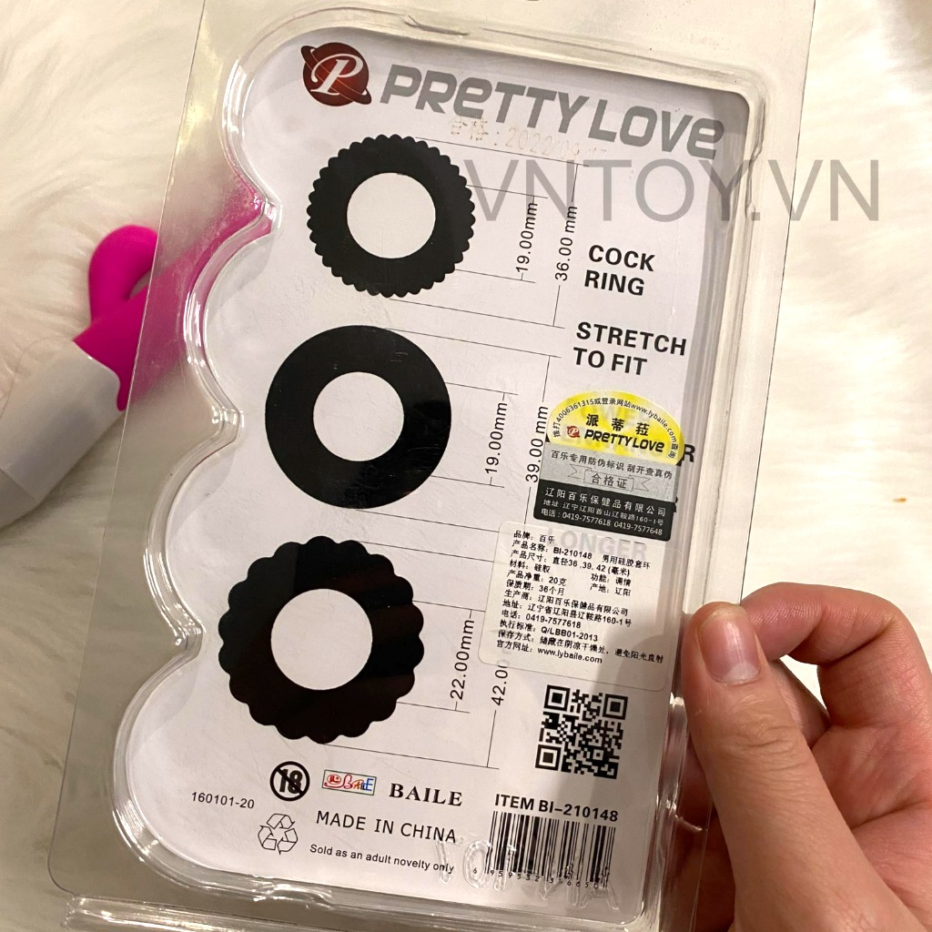 Vòng đeo Baile Titan chống xuất tinh sớm - Hộp 3 cái