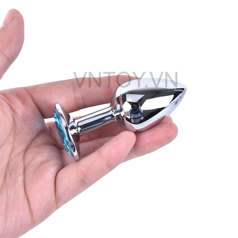 Phích cắm hậu môn Inox đính đá sang chảnh
