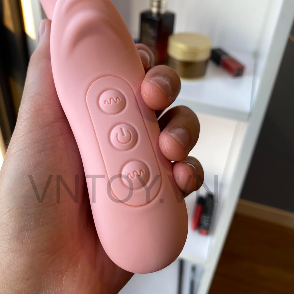 Máy rung tình yêu cong móc âm vật kèm lưỡi liếm điểm G