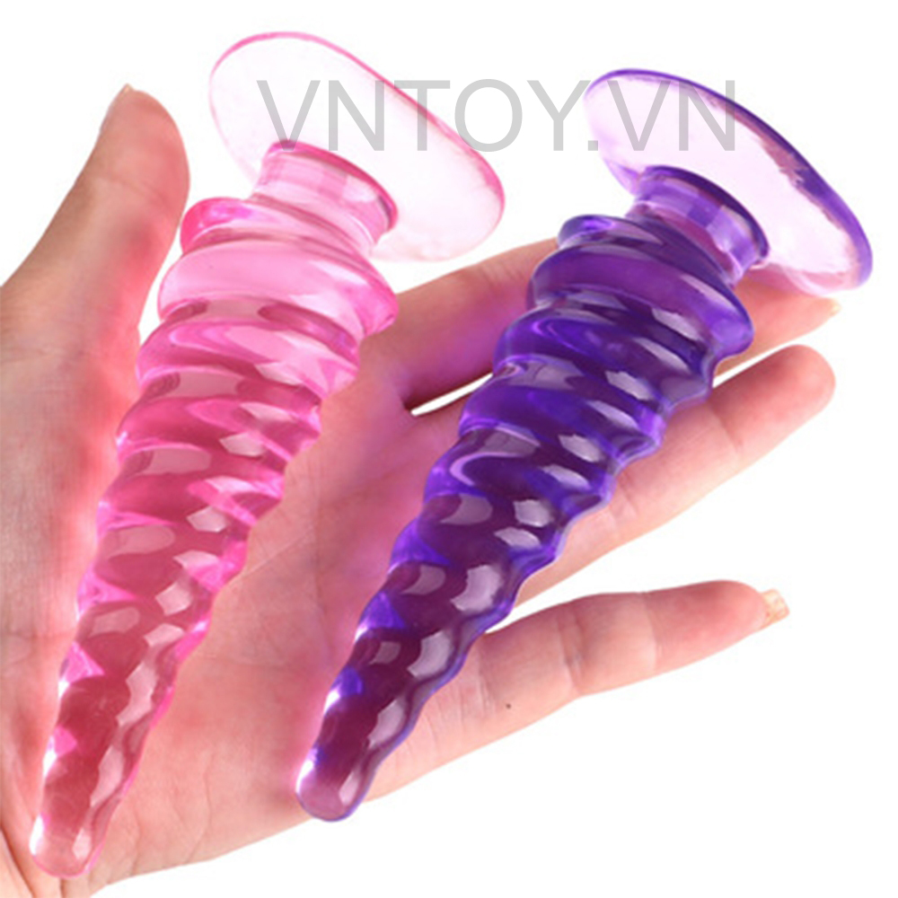 Phích cắm hậu môn hình xoắn ốc Plug Silicon