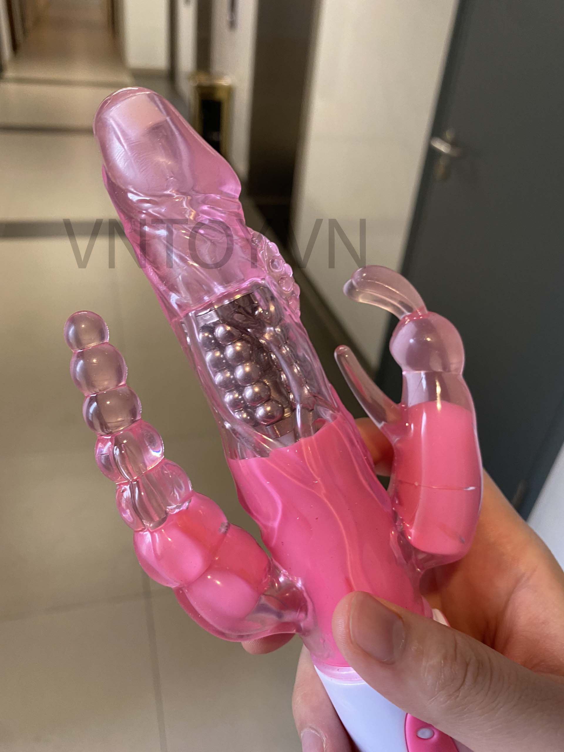 Dương vật giả tự động xoay ngoáy rung âm đạo hậu môn