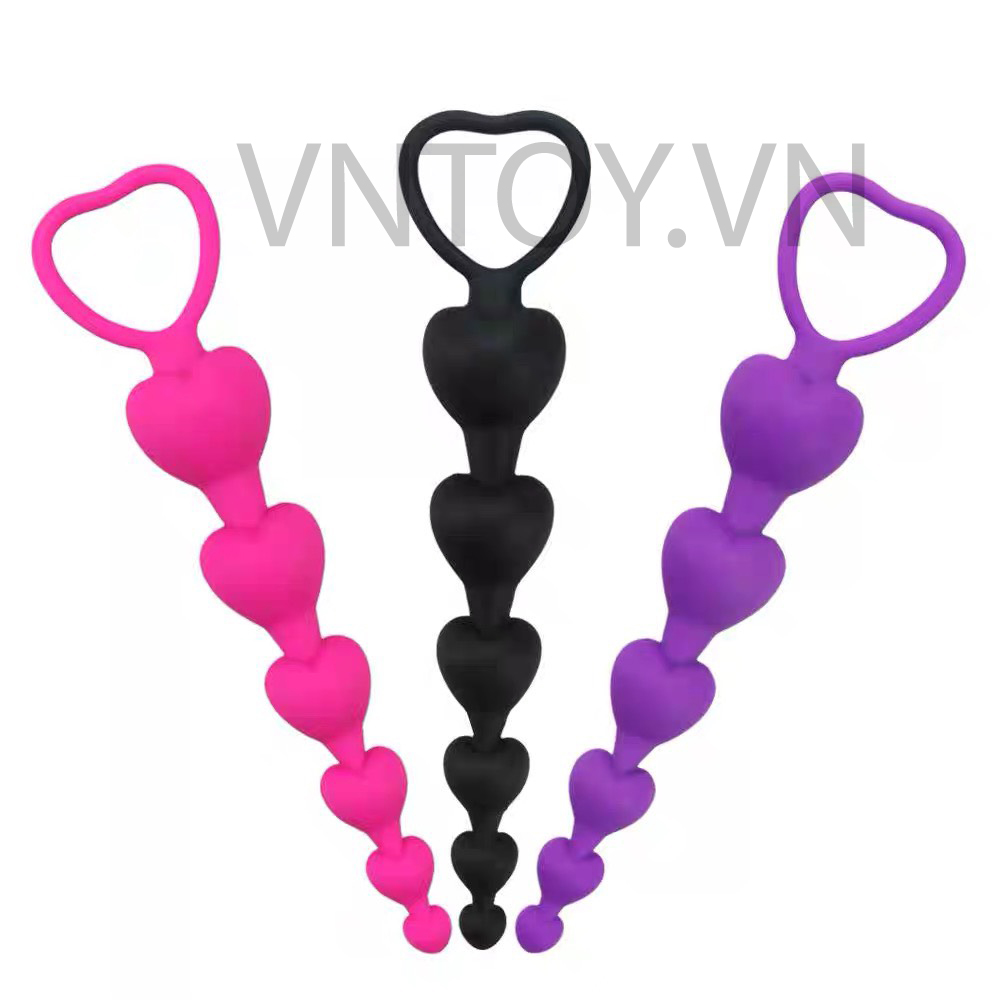 Chuỗi hạt nhét hậu môn hình trái tim