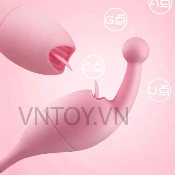 Trứng rung tình yêu 3 đầu lưỡi liếm gắn hậu môn