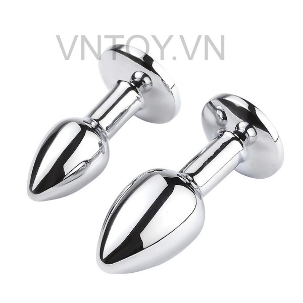 Phích cắm hậu môn Inox đính đá sang chảnh