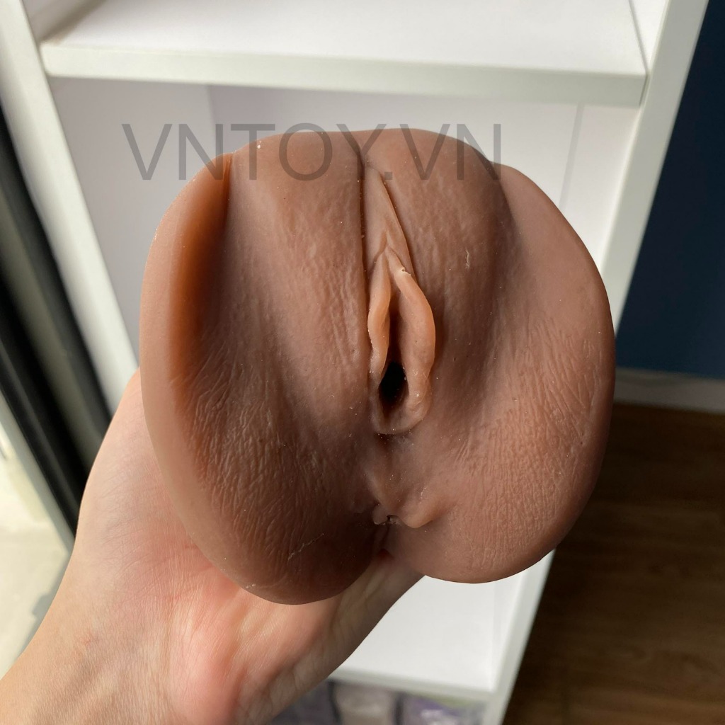 Âm đạo giả da đen phong cách hoang dại có hậu môn