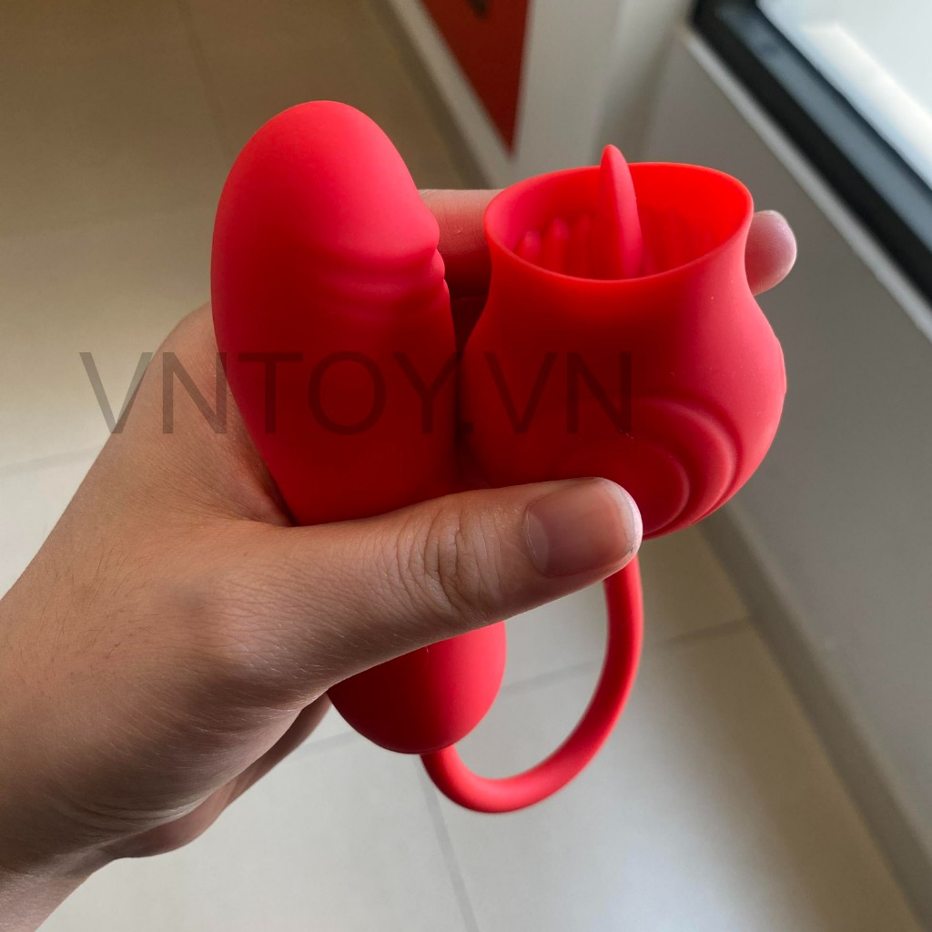 Trứng rung tình yêu thụt tự động kèm lưỡi liếm