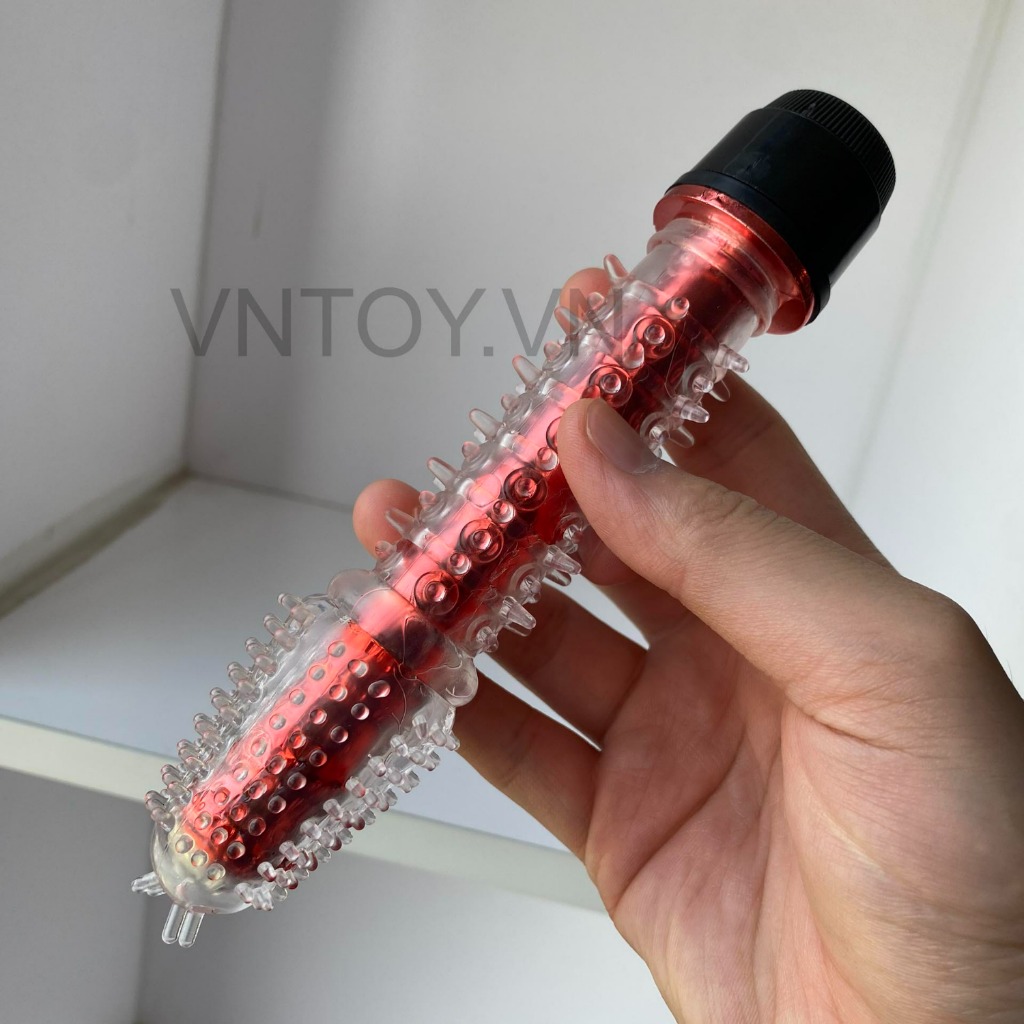 Dương vật giả có gai Silicon rung nhiều chế độ
