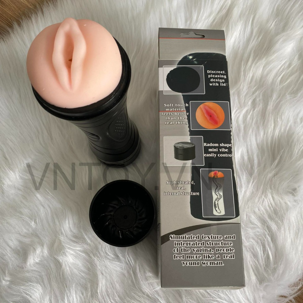 Cốc âm đạo đèn pin Bussy Vibration thủ dâm nam 8 chế độ rung