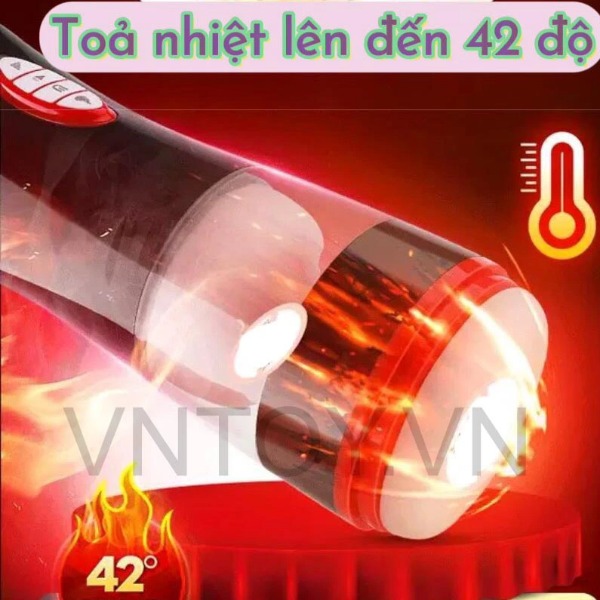 Cốc thủ dâm 2 ngăn lưỡi liếm rên la tỏa nhiệt tự động