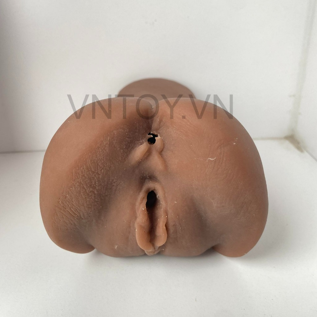 Âm đạo giả da đen phong cách hoang dại có hậu môn