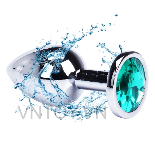 Phích cắm hậu môn Inox đính đá sang chảnh