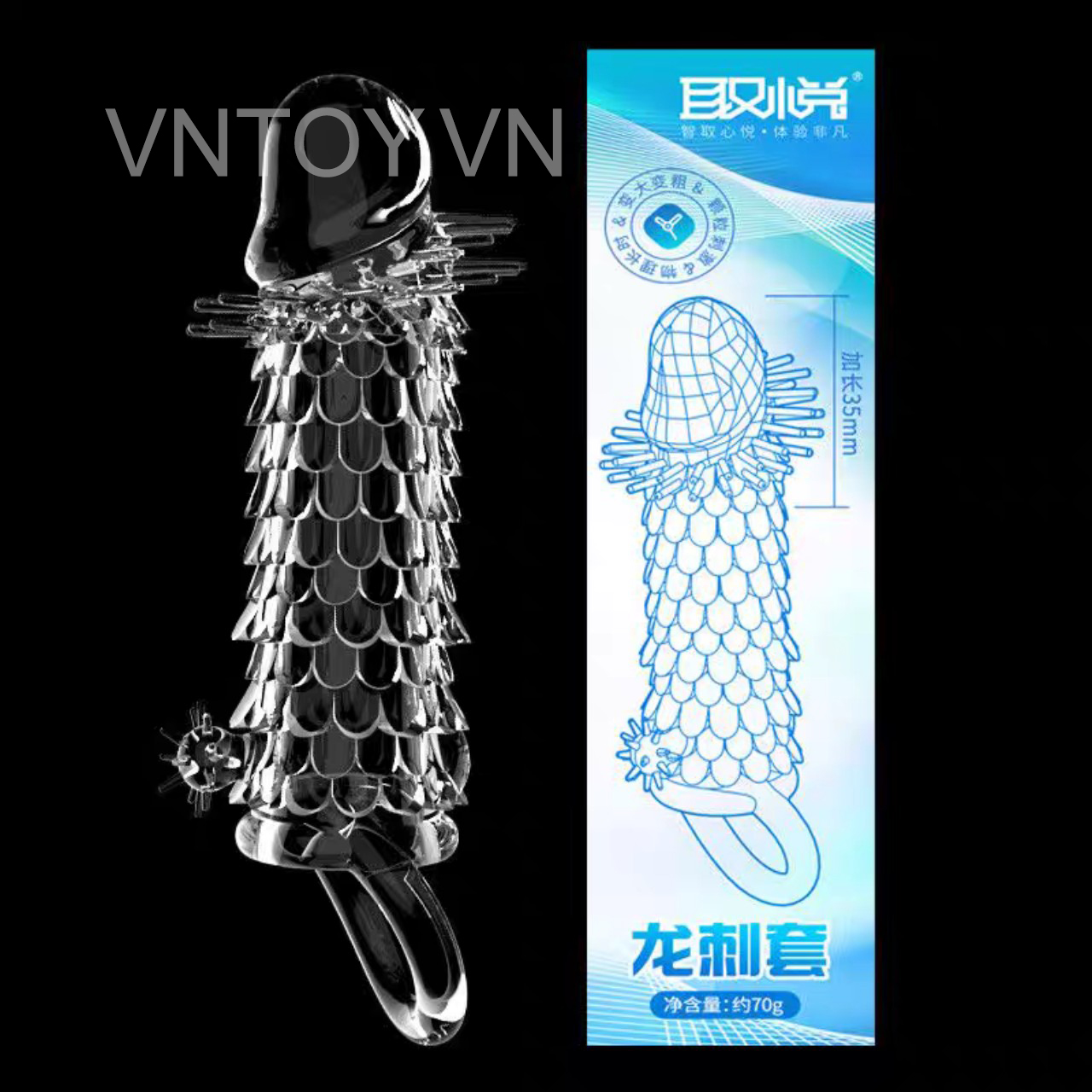 Bao cao su đôn dên vảy rồng