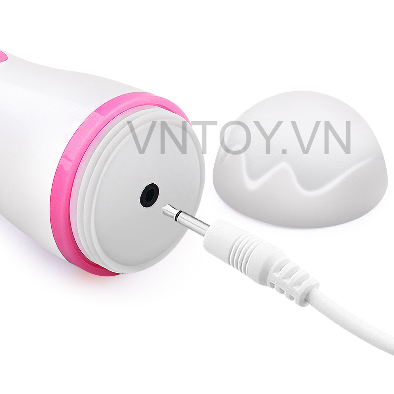 Chày rung âm đạo cầm tay đầu xoay Silicon 10 chế độ sạc Pin