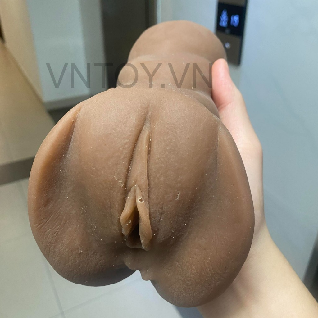 Âm đạo giả da đen phong cách hoang dại có hậu môn