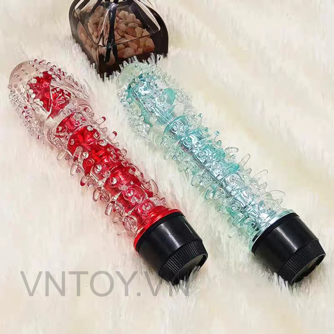 Dương vật giả có gai Silicon rung nhiều chế độ