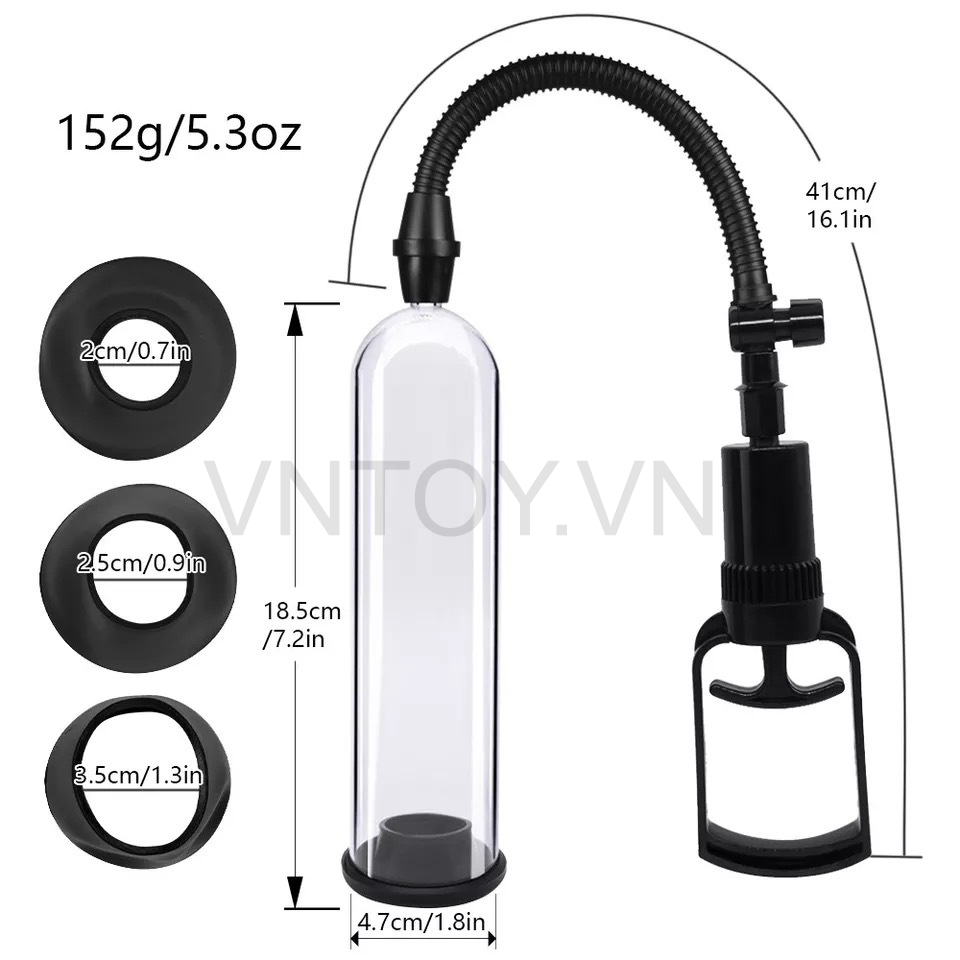 Máy tập dương vật Penis Pump hút chân không cơ học
