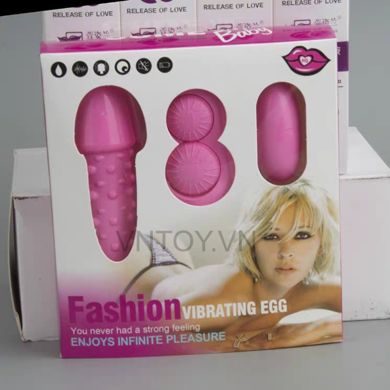 Trứng rung 2 đầu có gai hình dương vật rung siêu mạnh