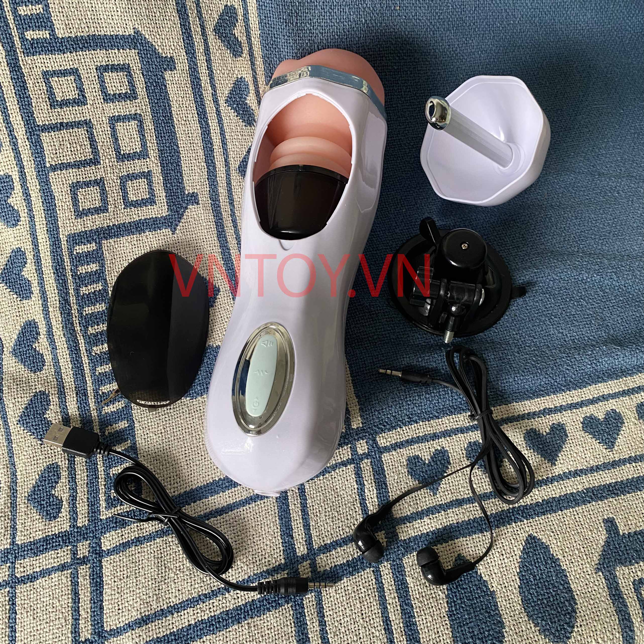 Âm đạo giả gắn tường Wanle rung thụt tự động kêu rên