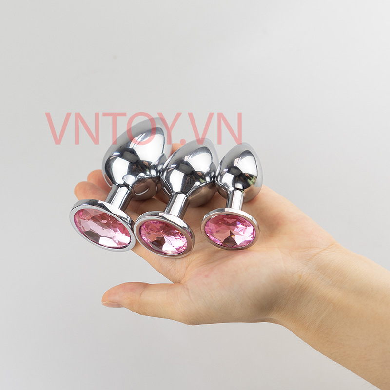 Anal Plug hình trái tim chất liệu Inox