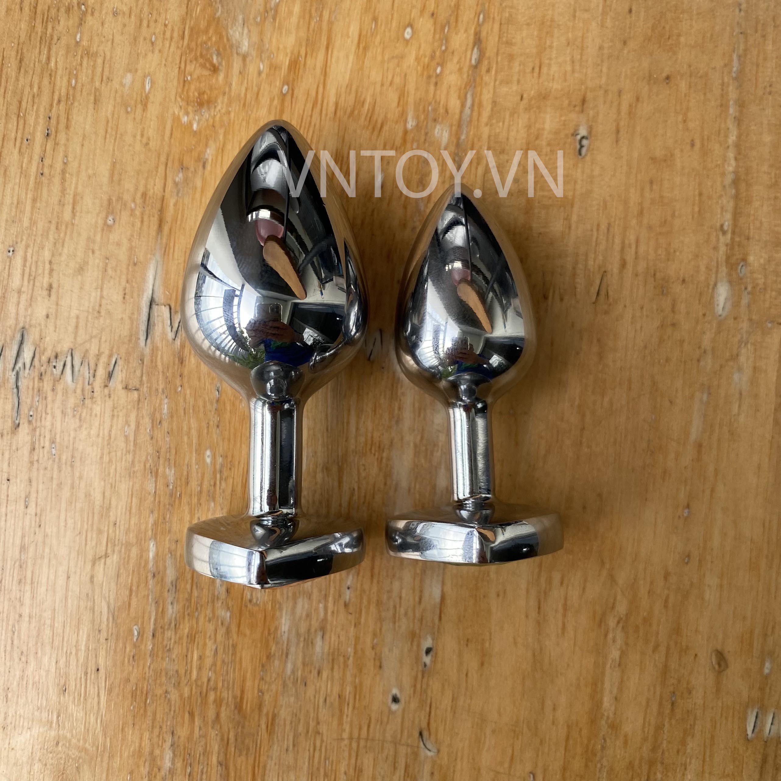 Anal Plug hình trái tim chất liệu Inox
