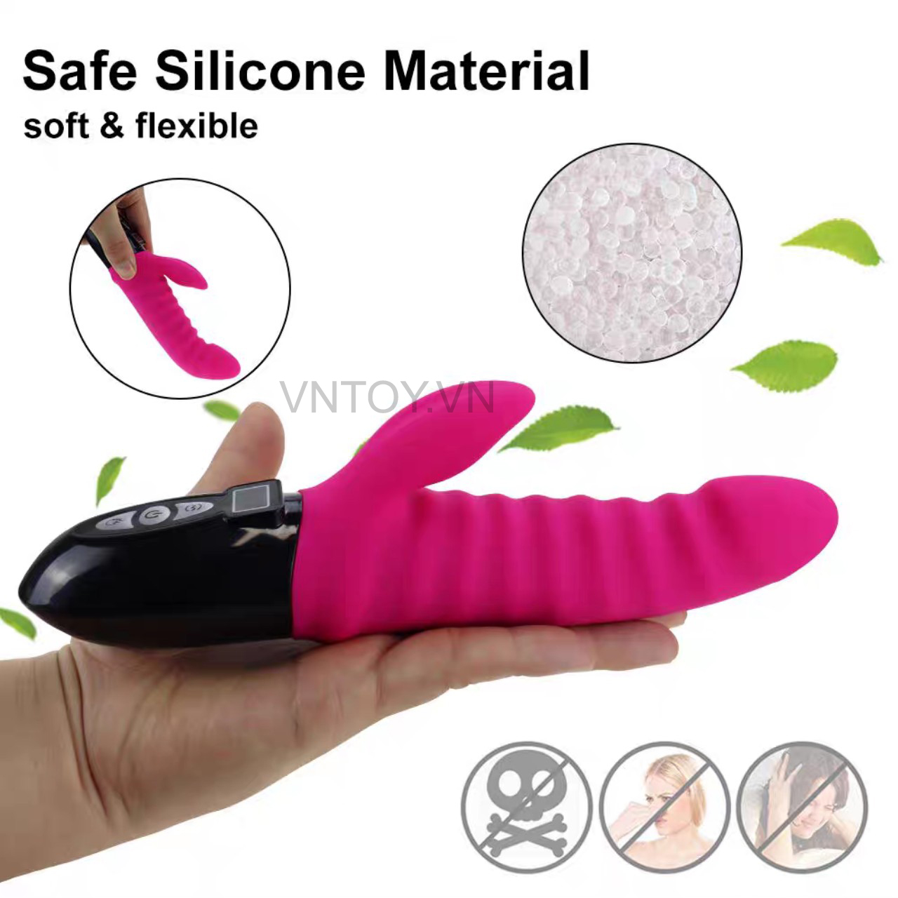 Dương vật giả kỹ thuật số rung rẽ nhánh cao cấp