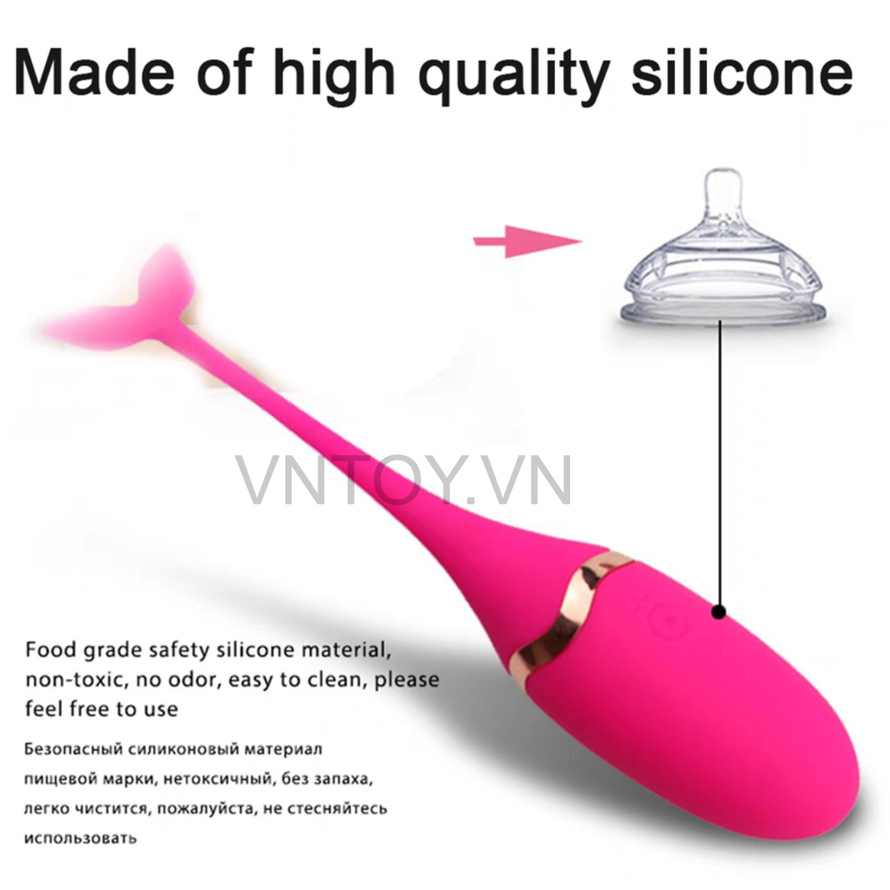 Trứng rung cá heo điều khiển từ xa có đuôi