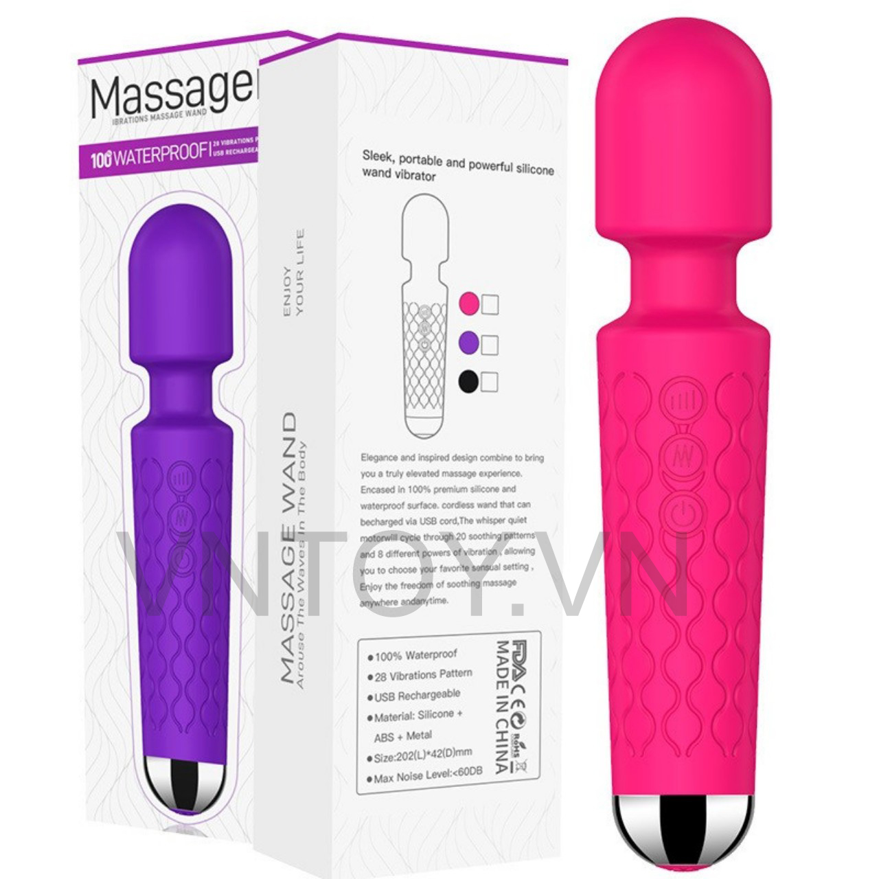 Chày rung cầm tay 20 chế độ rung đa năng sạc pin