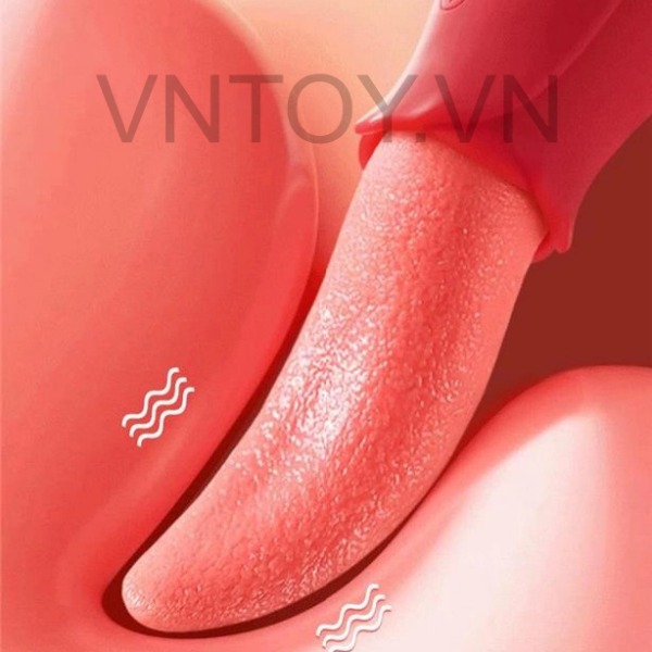 Lưỡi liếm âm đạo Silicon cảm giác như thật rung 12 chế độ