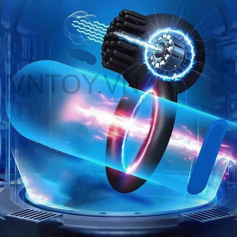 Vòng đeo dương vật có gai rung 10 chế độ sạc pin