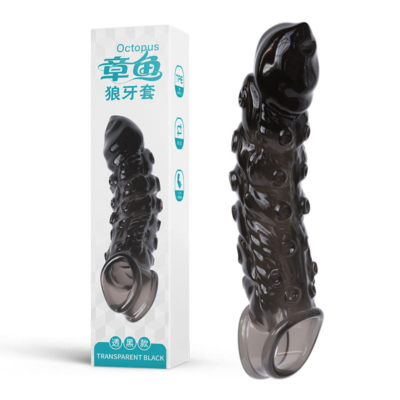 Bao Đôn Dên Octopus Wolf Fang Gai Mềm Trong Suốt Siêu Kích Thích