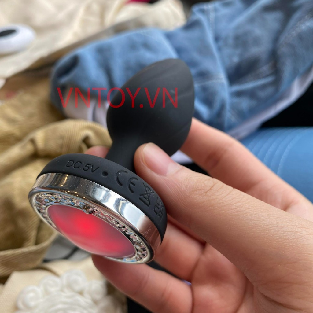 Plug hậu môn đèn LED Silicon điều khiển từ xa