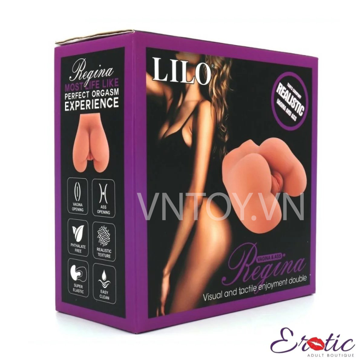 Âm đạo giả mông to tư thế nằm úp Lilo