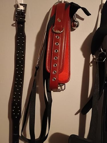 Bộ Đai BDSM Da Đỏ Vòng Cổ Liên Kết Dây Thân Kim Loại