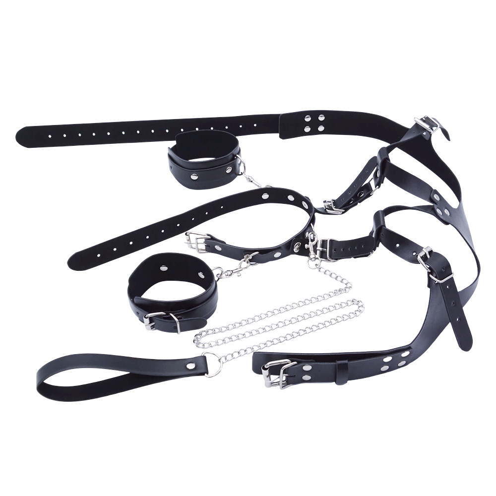 Bộ Đai Da Nữ Body Harness SM Còng Tay Dây Xích Cao Cấp