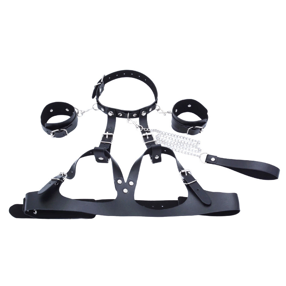Bộ Đai Da Nữ Body Harness SM Còng Tay Dây Xích Cao Cấp