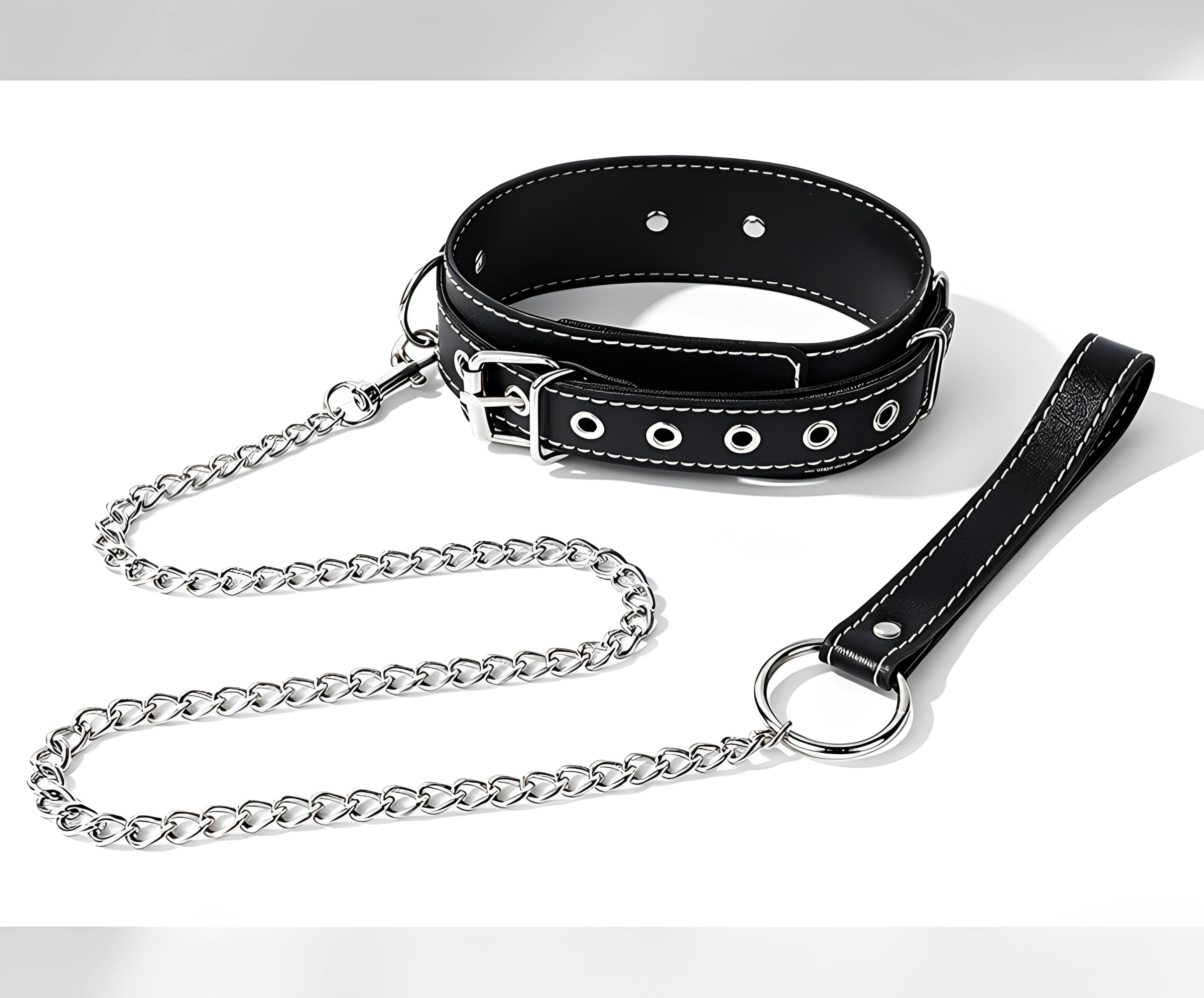 Bộ Phụ Kiện SM Da Cao Cấp Vòng Cổ Xích, Còng Tay Và Kẹp Vú