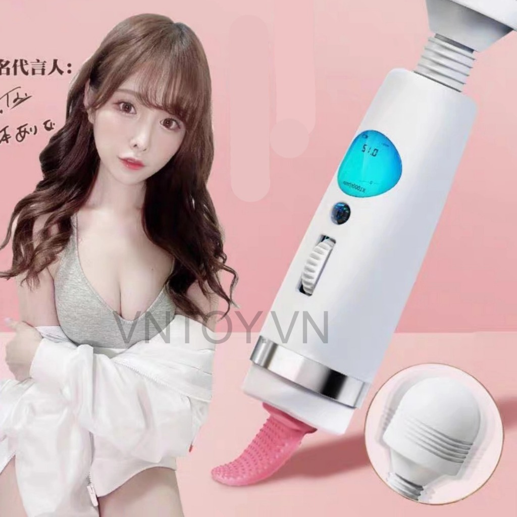 Chày rung kèm lưỡi liếm trang bị màn hình LED cao cấp