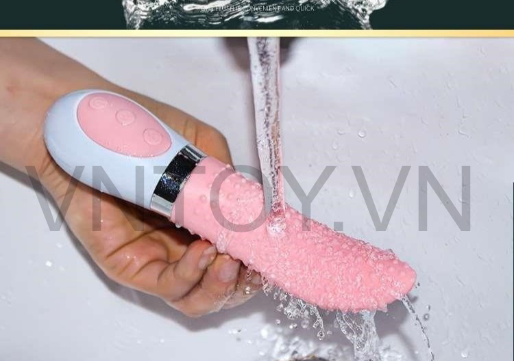 Lưỡi liếm gai kèm trứng rung 2 đầu Silicon sạc pin