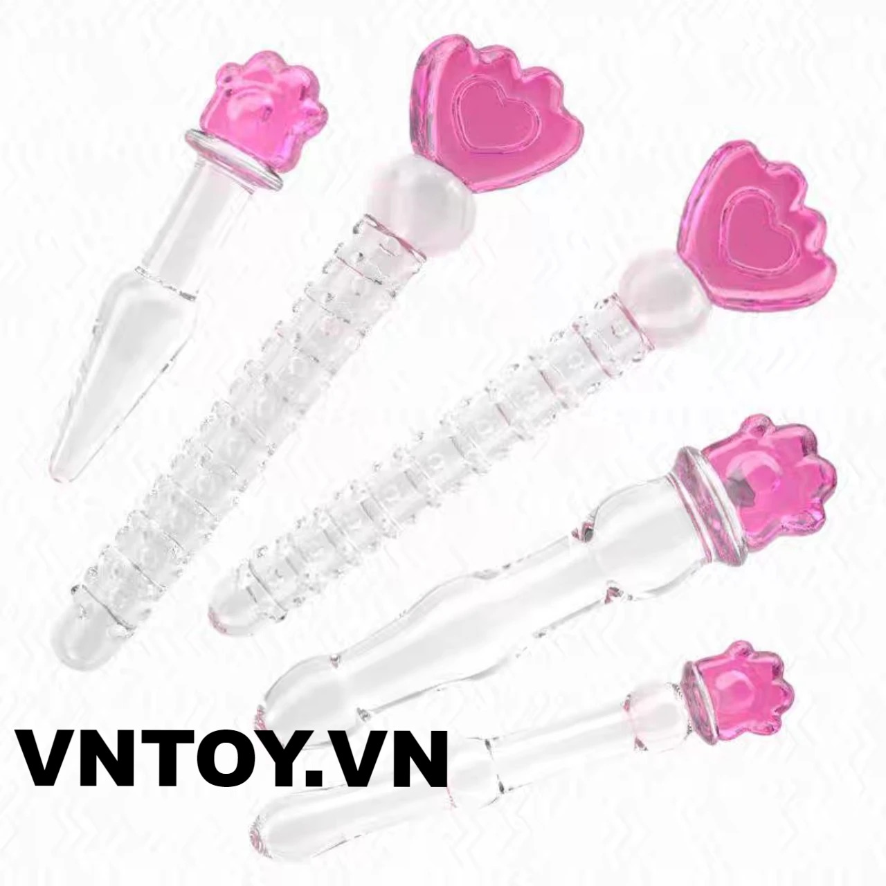 Dụng cụ gắn hậu môn trong suốt chất liệu thủy tinh