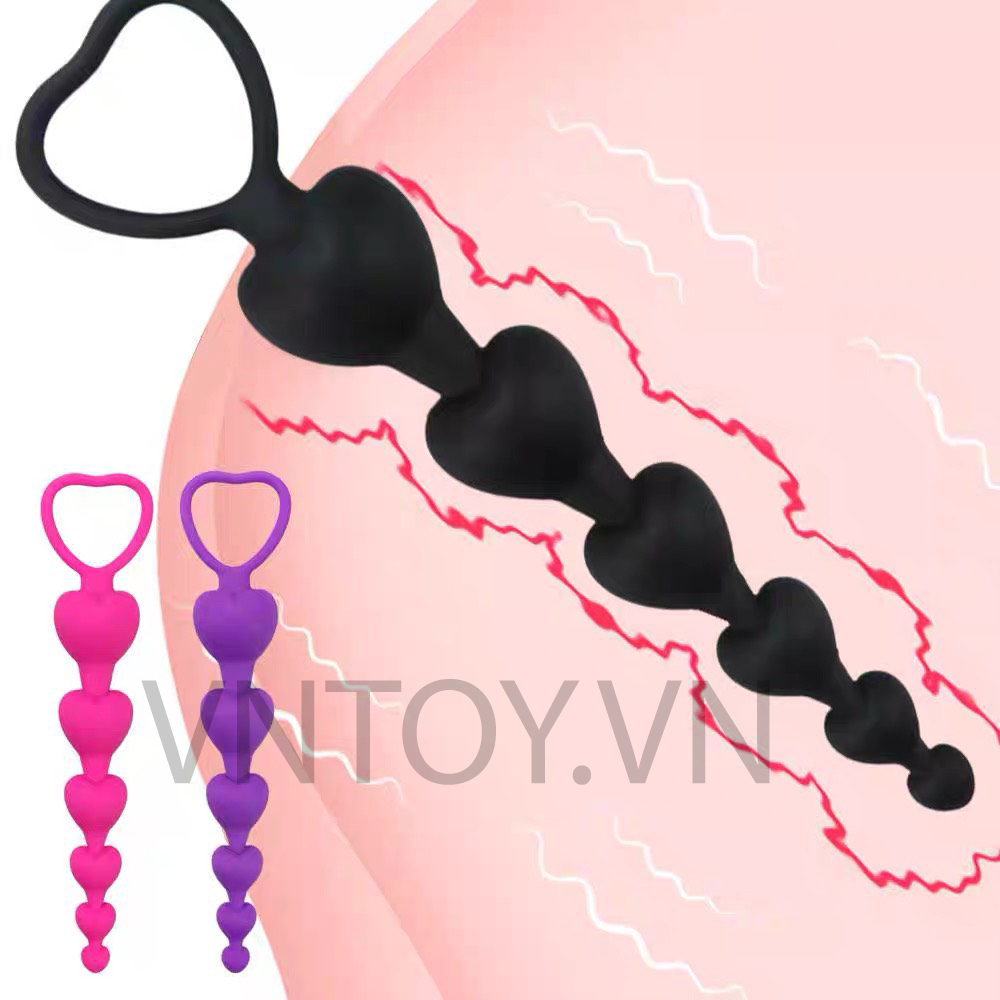 Chuỗi hạt nhét hậu môn hình trái tim