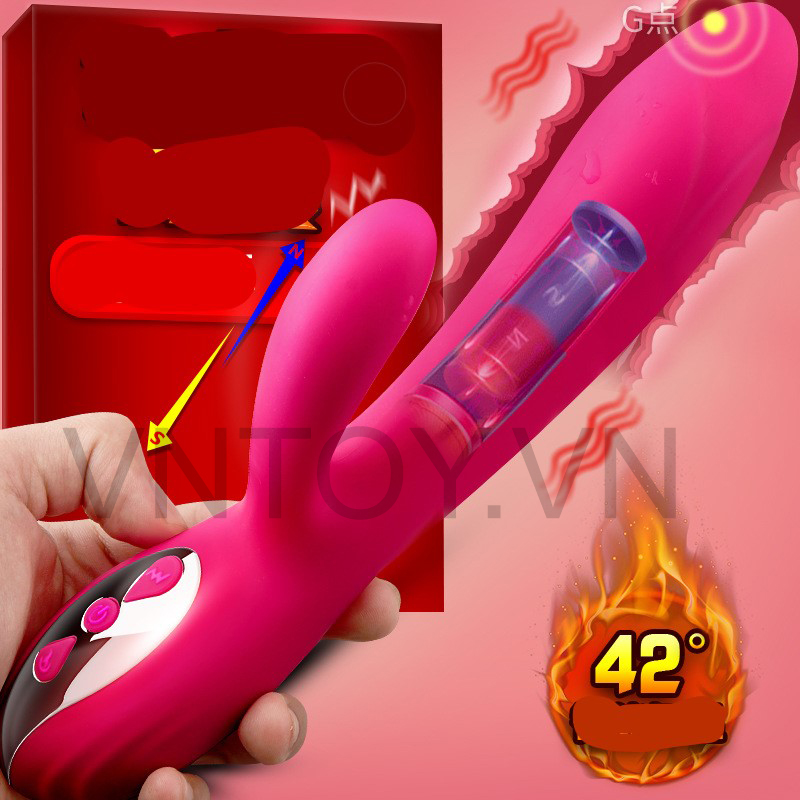 Thiết bị massage âm đạo cầm tay tỏa nhiệt Silicon cao cấp