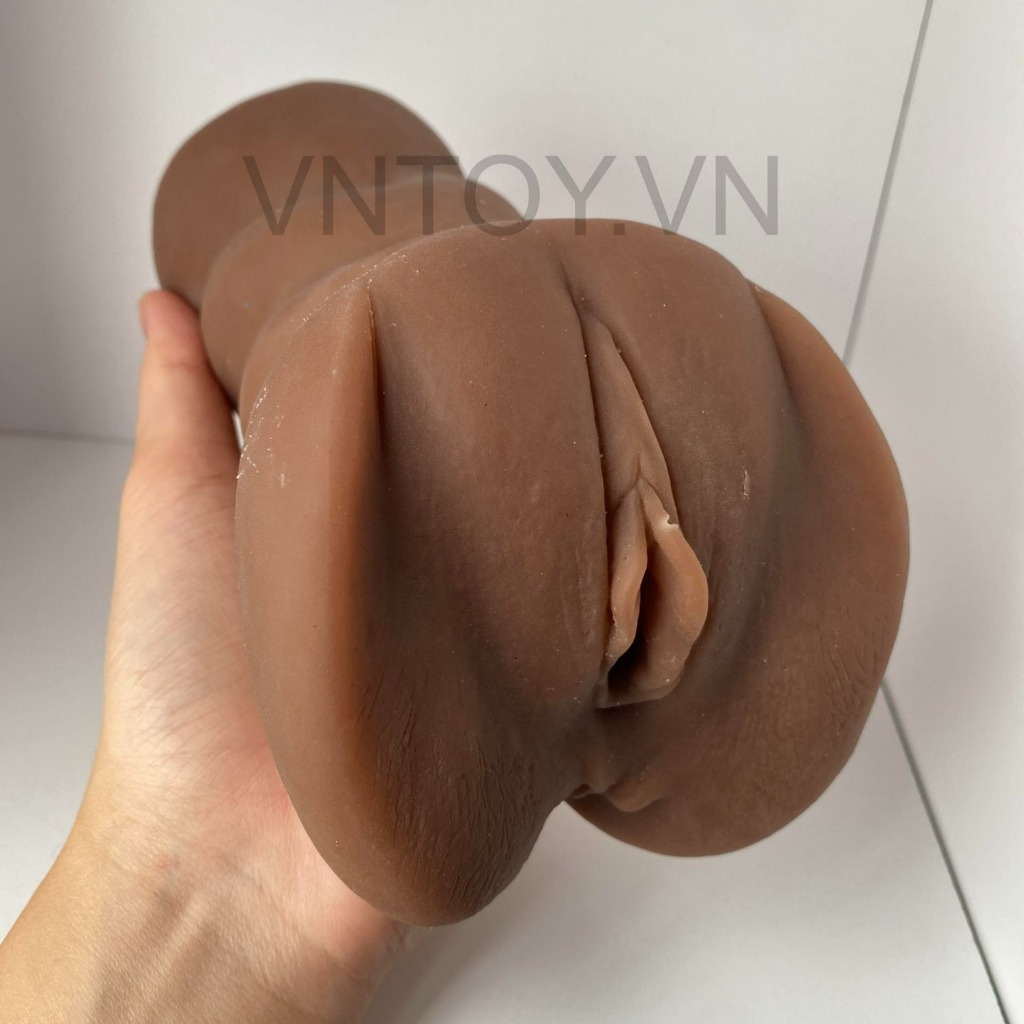 Âm đạo giả da đen phong cách hoang dại có hậu môn