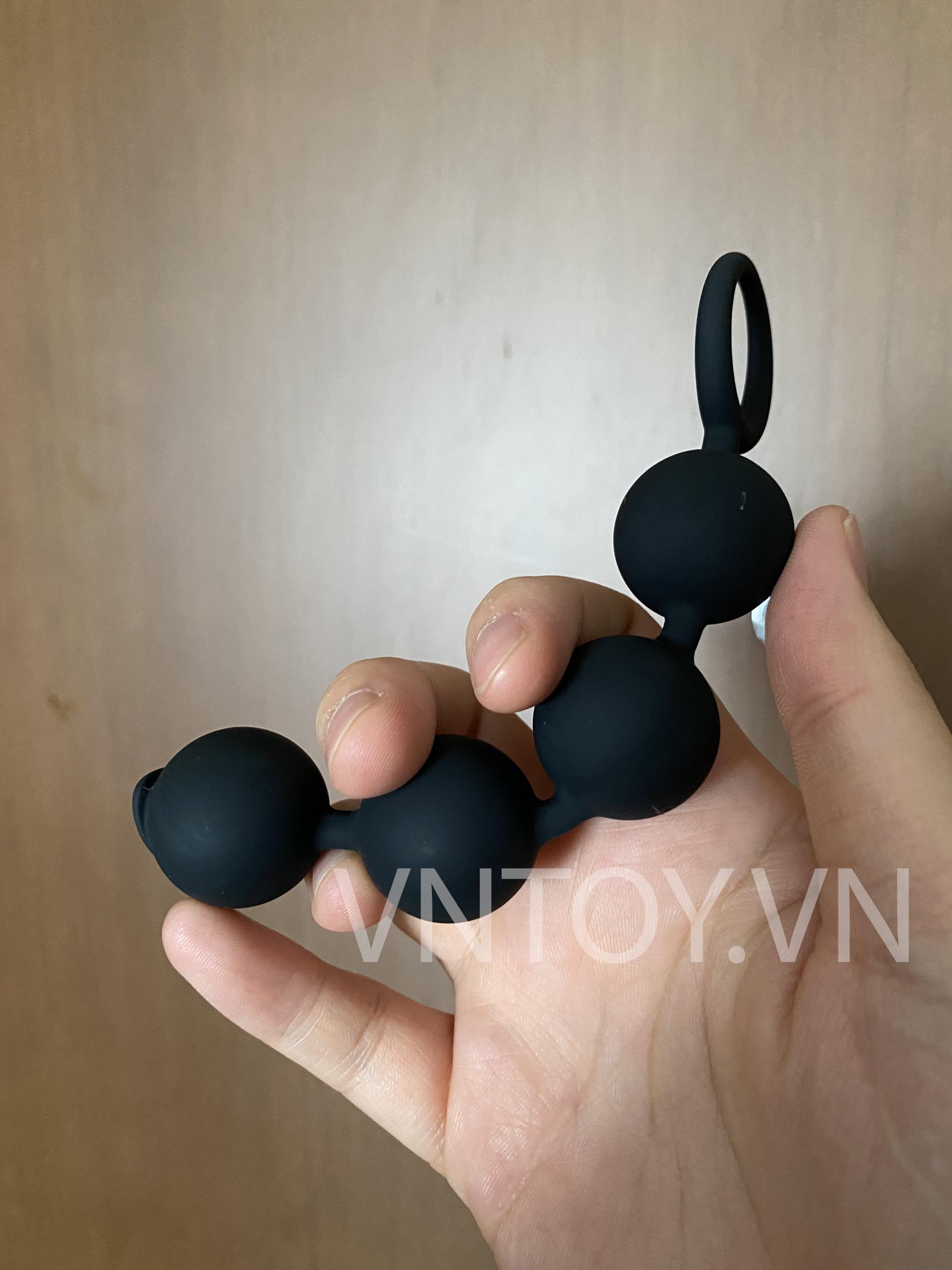 Chuỗi hạt nhét hậu môn 4 viên bi Silicon tròn đặc