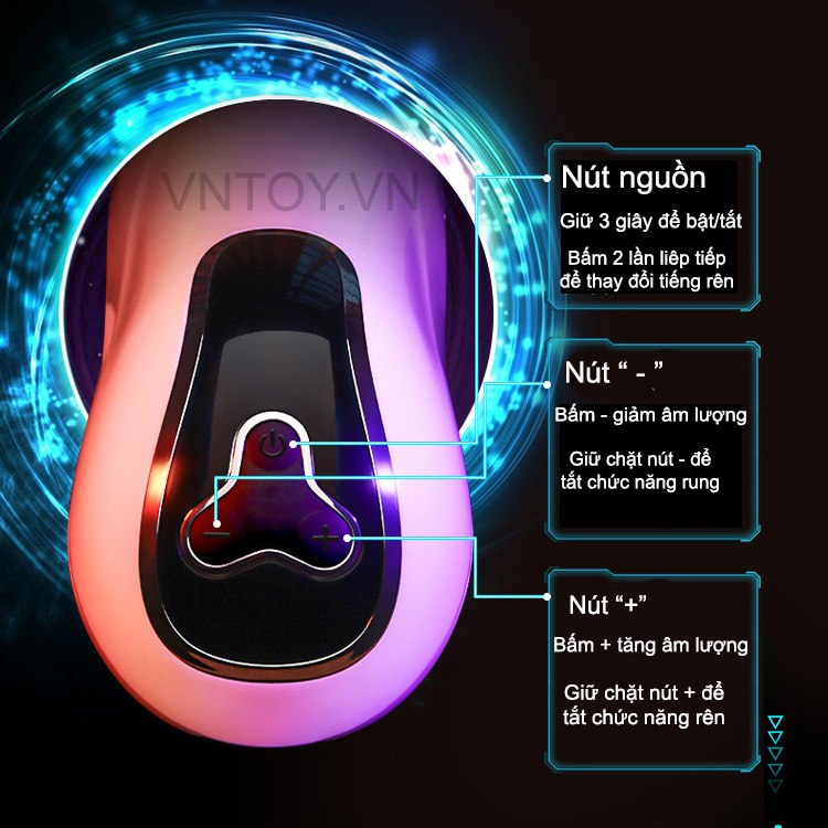 Cốc thủ dâm tự động rung và rên cảm biến theo chuyển động