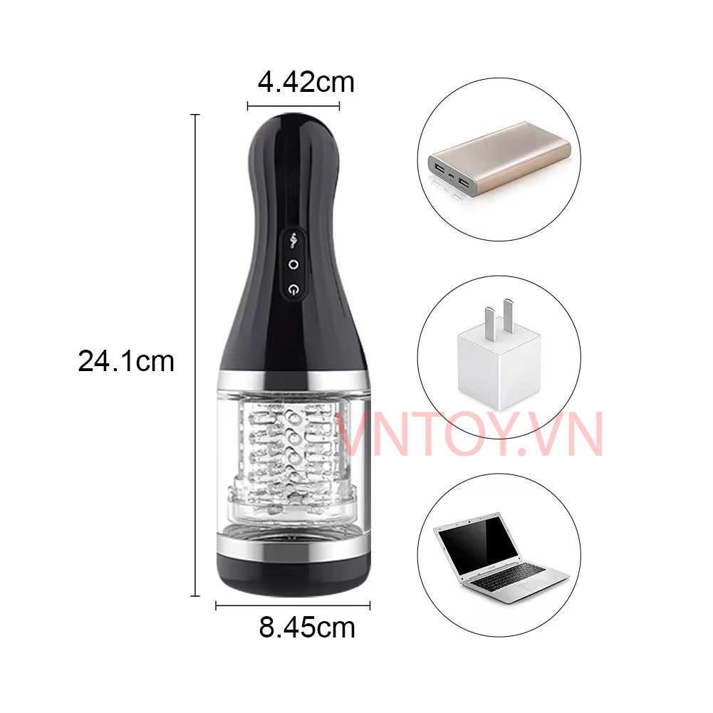 Cốc thủ dâm tự động Dibe xoay đảo chiều siết dương vật rên rỉ