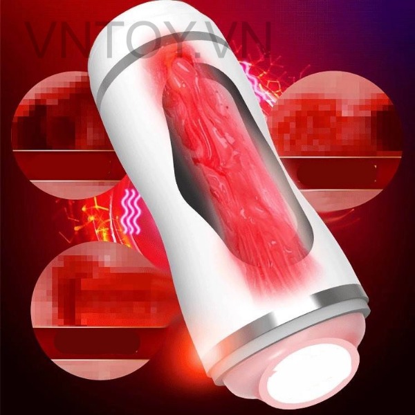 Cốc thủ dâm 2 đầu tự động rung rên la sưởi ấm hình âm đạo và môi