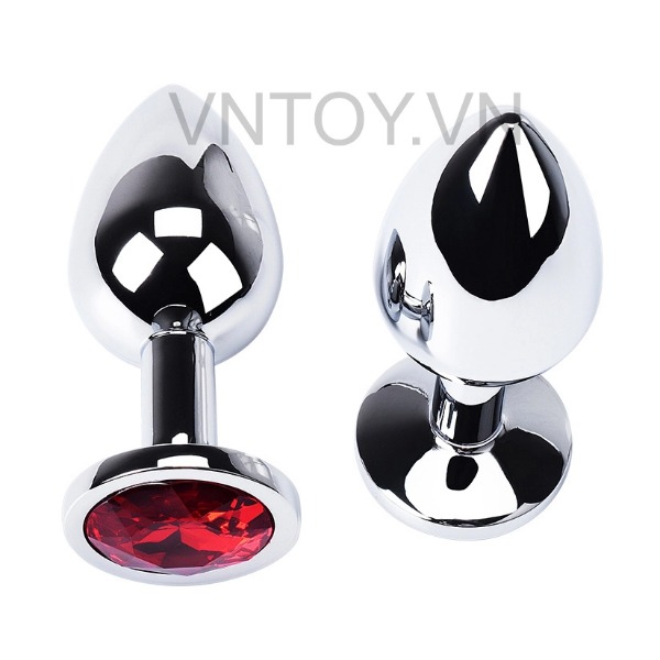 Phích cắm hậu môn Inox đính đá sang chảnh