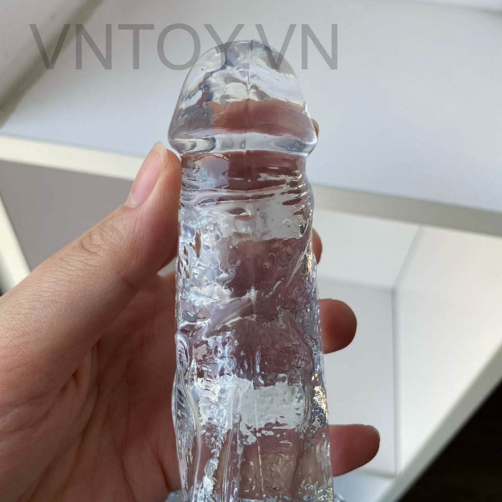Dương vật giả trong suốt gắn tường uốn nắn