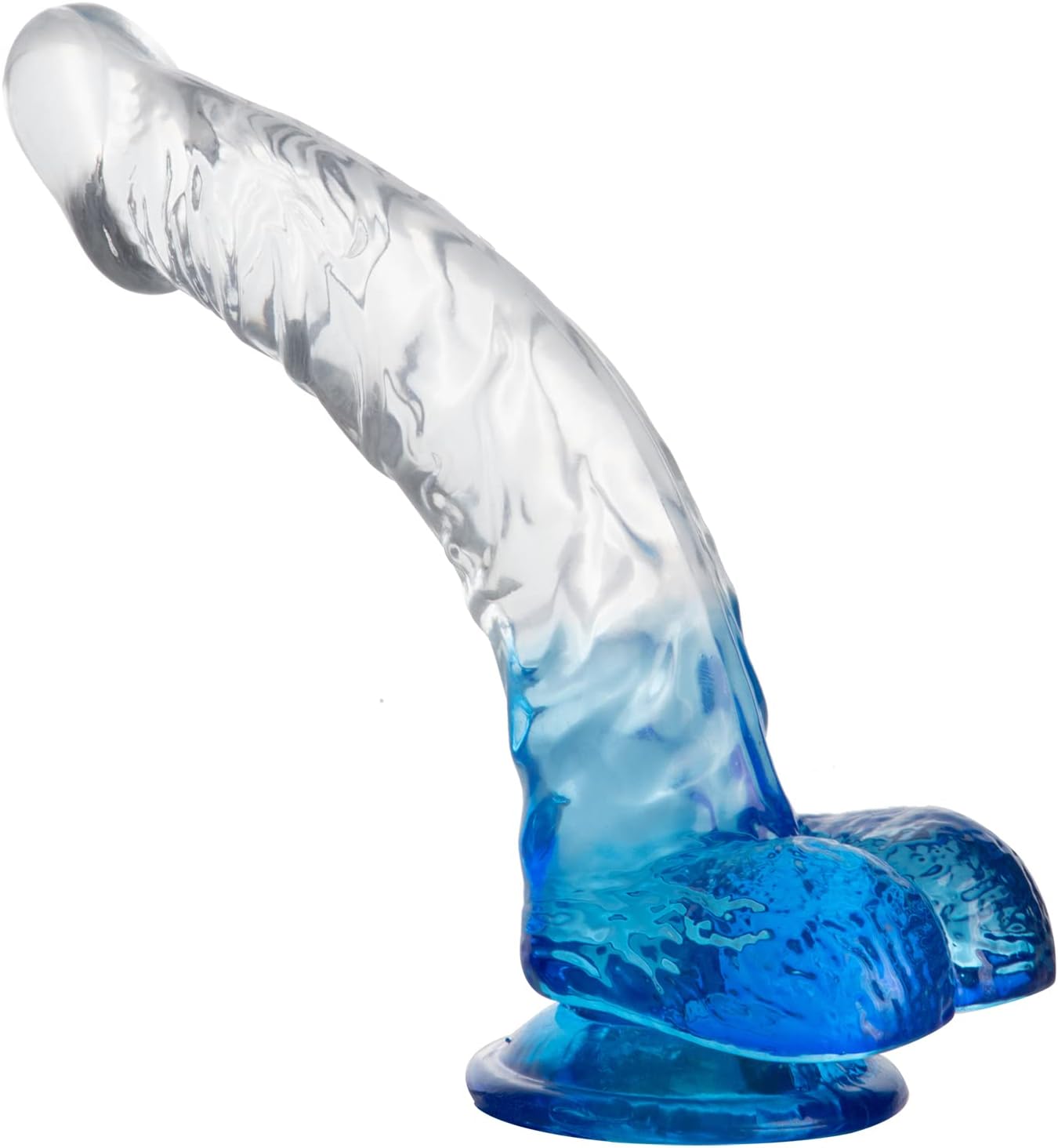 Dildo Jelly Silicon Trong Suốt Đa Màu Kèm Đế Hút Chân Không