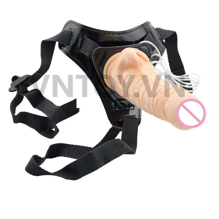 Dildo strap-on Harness-Rabbit Dong rung 10 chế độ chống nước 8.5 inch